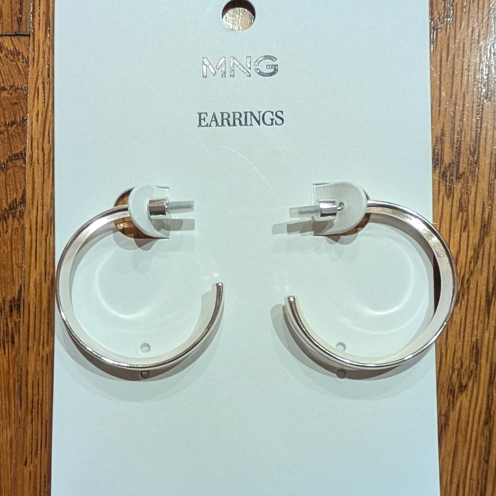 Mango Silver Hoop Earrings